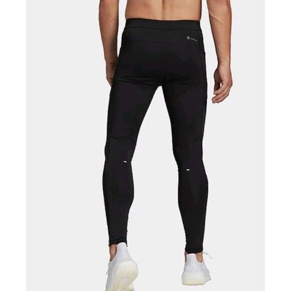 adidas Men's Own The Run Large Tights Core Black New Sealed Running Tights - Picture 3 of 6